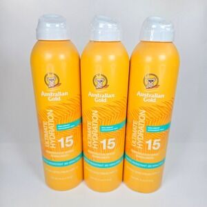 Australian Gold SPF 15 Ultimate Hydration Continuous Spray Sunscreen 6oz 3 Pack